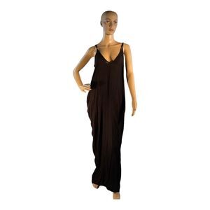 Lovestitch Women’s Black Long Spaghetti Sleeve Maxi Dress  S/M